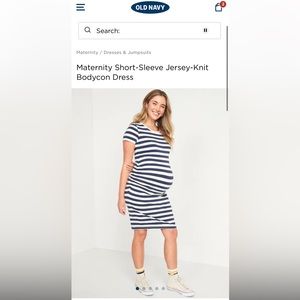 Bodycon Striped Maternity Dress